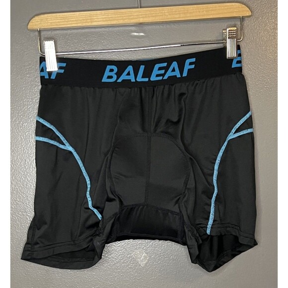 Baleaf Cycling Shorts Blue Padded Nylon Spandex Blend Men’s Size Large - Picture 1 of 5